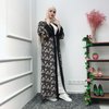 Muslim Floral Print Abaya Dubai Maxi Dresses Full Kimono Long Robes Jubah Islamic Clothing