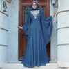 FREE SHIPPING 2021 Dubai Chiffon Prayer Dress Long Sleeve Islamic Clothing Muslim Women Maxi Dresses Abaya