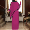 FREE SHIPPING 2021 Modest Pure Color Long Sleeve Islamic Clothing Prayer Dresses Muslim Women Maxi Dress Abaya With Shawl