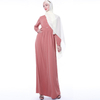 Basic Solid Color Dress Muslim Women Fashion Style Maxi Dress Modest Abaya