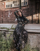Elegant Design Tassels Egyptian Islamic Clothing Abaya Party Wear Evening Muslim Fashion Dresses