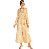 Middle East Floral Embroidered Muslim Islamic Open Abaya Lady Casual
