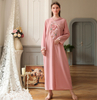 Latest Handmade Floral Hooded Muslim Islamic Abaya Modest Maxi Dress