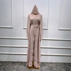 Polyster Pure Color Elegant Open Abaya Modest Kimono Cardigant