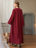 Fashion Muslim Islamic Open Abaya Kimono Handmade Floral Maxi Dress
