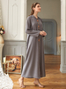  Muslim Women Dress Islamic Fall Clothing Jakarta Ladies Trumpet Sleeve Abaya