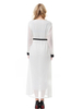 Burkha V-Neck Breathable Long Sleeve Color Stitching Muslim Islamic Clothing Dress Women Abaya