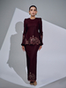 SIPO Eid New Embroidery Sequined Lace Baju Kurung Design 2024 Malaysia Muslim Woman Dress 