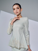 SIPO 2024 New Design Supplier Baju Muslimah Malaysia Baju Kurung Modern Embroidery Sequined Lace for Muslim Women