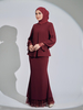 SIPO New Fasyen Design Malaysia Baju Kurung with Border Lace Islamic Clothing Muslim Dress for Women
