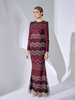 SIPO Wholesale Latest 2024 Fesyen Malaysia Baju Kurung Moden Embroidery Lace And Premium Moroccan Crepe Muslim Women Dress
