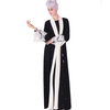 Black Modest Muslimah Open Cardigan Robe Modest Muslimah Dubai Maxi Dresses Islamic Women's Abaya
