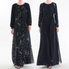 Chiffon Arabic Casual Robe Printed Loose Islamic Modest Muslim Women Maxi Dresses Abaya
