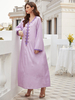 Elegant Arabic Loose Islamic Modest Muslim Women Maxi Dresses Casual Clothing Abaya