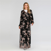 Luxury High-end Lace Fashion Hot Stamping Temperament Long-sleeved Dress Middle East Dubai Dress Long Skirt