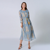  Cotton Borka Muslim Dress Open Islamic Clothing Dubai Print Women Maxi Vêtements Modest Embroidery Kimono Abaya