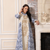  Latest Designs Embroidery Muslim Dress Women Maxi Islamic Clothing Borka Cotton Modest Print Vêtements Dubai Kimono Abaya