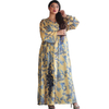  Embroidery Women Vêtements Dubai Cotton Borka Open Islamic Clothing Modest Print Muslim Dress Kimono Abaya