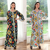  Women Borka Cotton Embroidery Muslim Dress Vêtements Islamic Clothing Modest Latest Designs Maxi Print Dubai Kimono Abaya