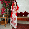  Embroidery Women Maxi Open Dubai Borka Cotton Print Islamic Clothing Modest Vêtements Muslim Dress Kimono Abaya