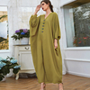 2022 New Arabic Modest Fashion Islamic Dress Robe Muslim Maxi Dresses Abaya