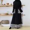 2022 Cross-border Women's European and American Muslim Fashion Simple Stitching Waist Arab Turkish Dress