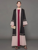 2022 Lace stitching cardigan Hui Muslim fashion ethnic fashion long skirt Muslim Saudi robes