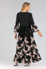 2022 European And American New Style Fashion Printing Mid-length-sleeved Loose Casual Plus Size Women's Dress