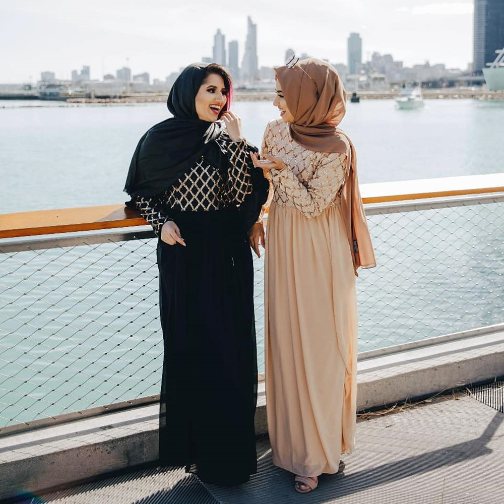 Middle East Dubai Flexible Muslim Robe Modest Fashion Loose Islamic Maxi Dresses Abaya
