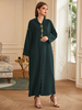 Hooded Vintage Modest Fashion Muslim Robe Loose Islamic Maxi Dresses Abaya