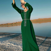 Luxury Modest Fashion Muslim Robe Loose Islamic Hooded Maxi Dresses Abaya