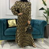 2022 AliExpress Amazon New Fashion Print Pleated Big Skirt Muslim Dress