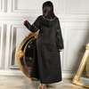  Fashion Muslim Dress Borka Open Fabric Dubai Kaftan Islamic Clothing Kimono Embroidery Modest Wholesale Abaya