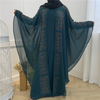 2022 Cross-border Sourcing AliExpress Amazon Hot Sale Women's Chiffon Hot Diamond Bat Sleeve Muslim Robe