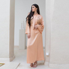  Fashion Kaftan Islamic Clothing Modest Borka Kimono Open Fabric Dubai Wholesale Muslim Dress Embroidery Abaya