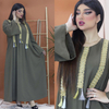  Open Kimono Kaftan Islamic Clothing Borka Wholesale Modest Dubai Fashion Fabric Muslim Dress Embroidery Abaya
