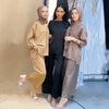 Modest Fashion Baju Casual New Design Dubai Middle East Muslim Lady Blouse Set