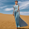 Handmade Velvet Robe Muslim Dubai Modest Fashion Middle East Islamic Maxi Dresses Loose Abaya