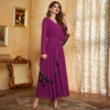 Sequin Chiffon Dubai Modest Fashion Best Selling Islamic Muslim Robe Maxi Dresses Loose Abaya