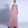 Ramadan New Hot Rhinestone Dress A-line Large Lace-up Long Skirt Muslim Women Abaya Cross-border