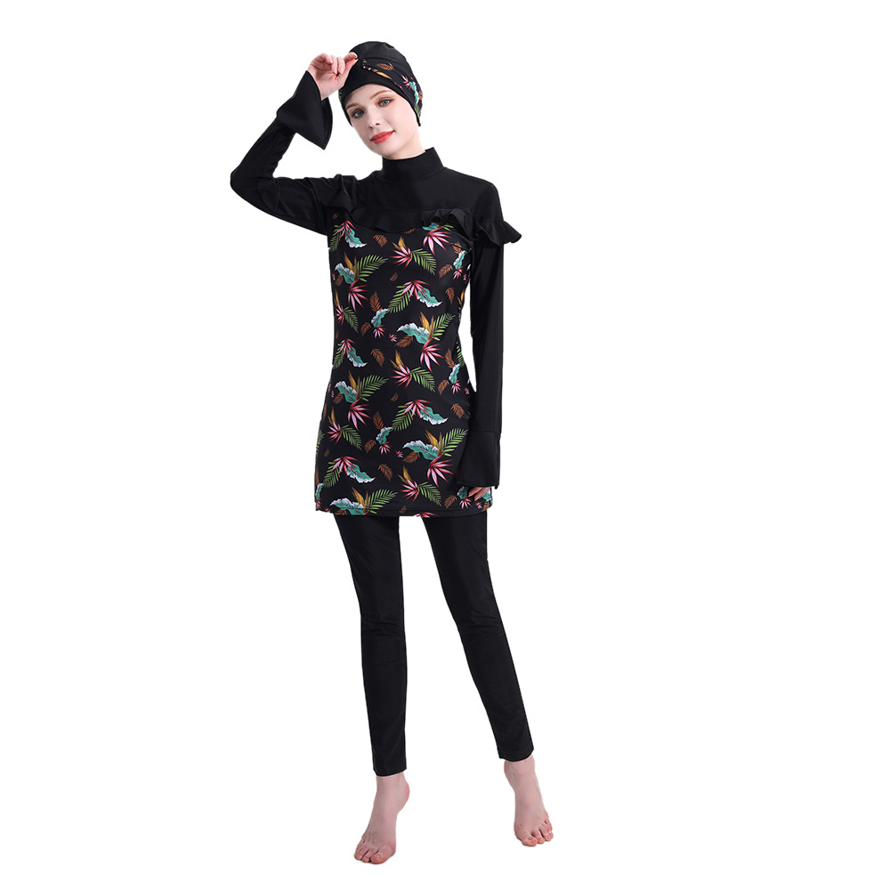Hot Swimwear in Southeast Asia, Amazon Hot Three-piece Sunscreen Swimsuit