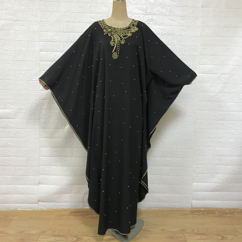  Modest Morocco Bat Sleeve Turkish Kimono Burka Jalabiya Arab Abaya Dubai Kaftan Muslim Caftan Islamic Clothing 2022 Thobe Prayer Women Maxi Dress Abaya