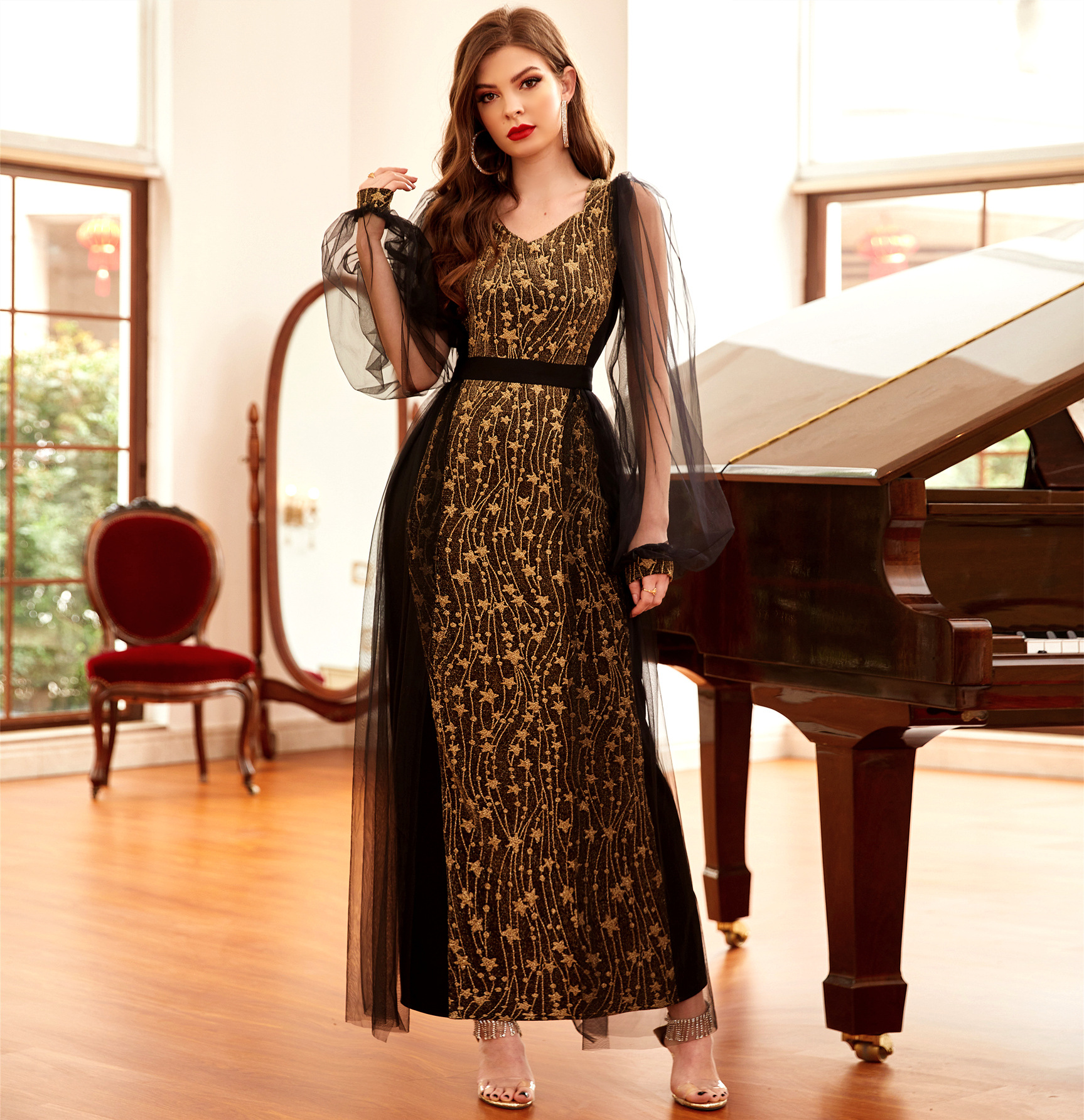New Design Modest Lady Skirt Retro Dubai Maxi Dresses Muslim Islamic Dubai Women's Abaya