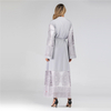 Muslim Hot Style Cardigan New Fashion Women's Embroidered Mesh Cardigan Dubai Robe Dress