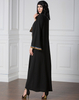 Muslim Arabian Fashion Long Coat Loose Large Size Paris Beads Retro Stitching Long Sleeve Robe