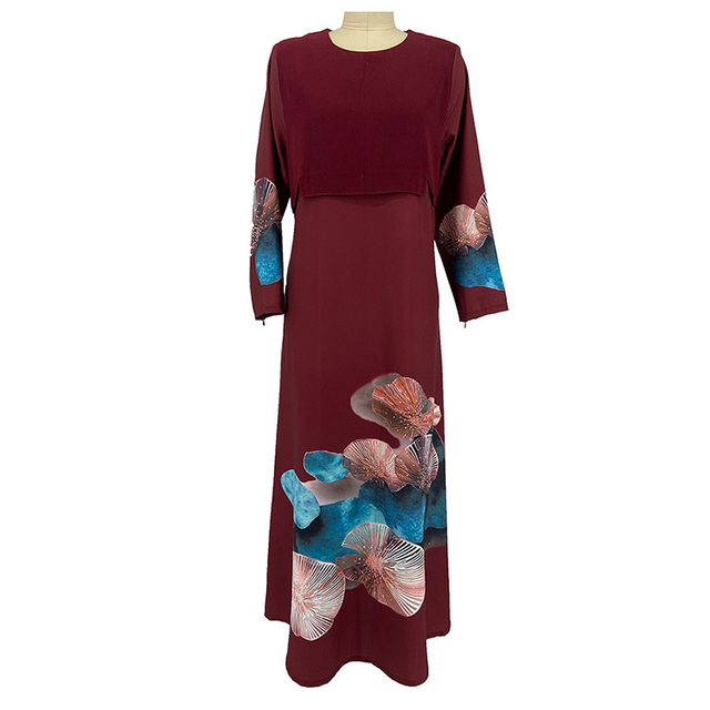  2022 Muslim Thobe Caftan Kaftan Jalabiya Burka Dubai Islamic Clothing Jilbab Dubai Turkish Prayer Women Maxi Dress Abaya
