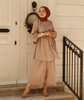Summer Casual Loose Modest Fashion Middle East Muslim Lady Blouse Set