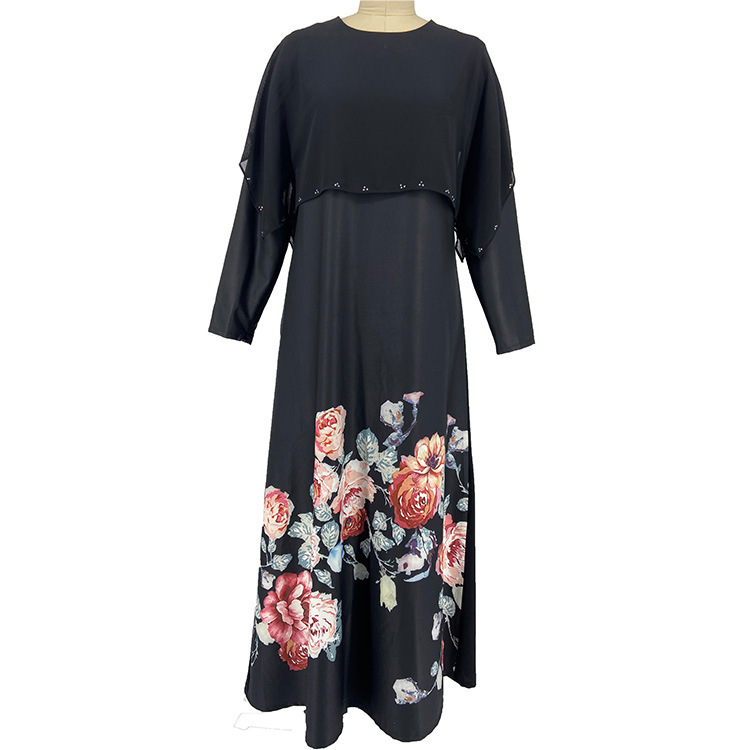  Dubai Turkish Jalabiya Burka Kaftan Islamic Clothing Caftan Muslim Thobe Dubai Jilbab 2022 Prayer Women Maxi Dress Abaya