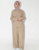 Loose Modest Fashion Thick Casual Two-Piece Middle East Muslim Lady Blouse Set