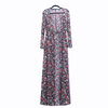 New Cross-border Printed Chiffon with Cardigan Pendants And Summer Muslim Women's Clothing in Stock